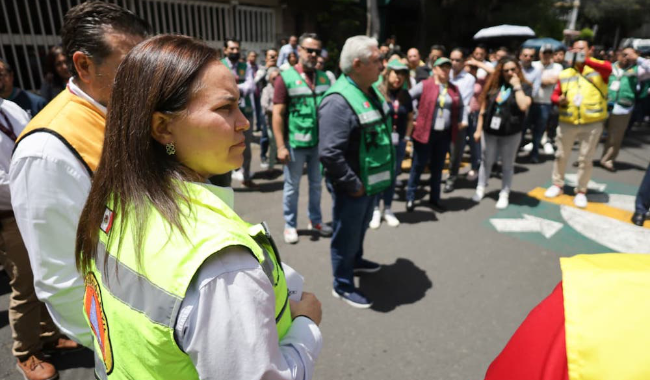 En el simulacro, liderado por la Brigada de Protección Civil, participaron más de 700 trabajadoras y trabajadores del Fovissste